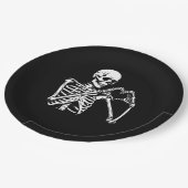 Skeleton Heart Hands Sign Halloween kostuum retro Papieren Bordje (Gekanteld)