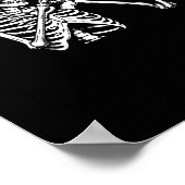 Skeleton Heart Hands Sign Halloween kostuum retro Poster (Hoek)