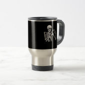 Skeleton Heart Hands Sign Halloween kostuum retro Reisbeker (Voorkant rechts)