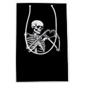 Skeleton Heart Hands Sign Halloween kostuum Trendi Medium Cadeauzakje (Voorkant)