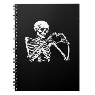 Skeleton Heart Hands Sign Halloween kostuum Trendi Notitieboek