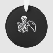 Skeleton Heart Hands Sign Halloween kostuum Trendi Ornament (voorkant)