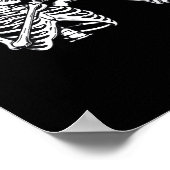 Skeleton Heart Hands Sign Halloween kostuum Trendi Poster (Hoek)