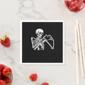Skeleton Heart Hands Sign Halloween kostuum Trendi Servet (Insitu)