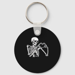 Skeleton Heart Hands Sign Halloween kostuum Trendi Sleutelhanger
