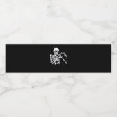 Skeleton Heart Hands Sign Halloween kostuum Trendi Waterfles Etiket (Enkel label)