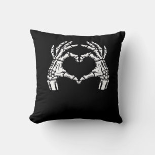 Skeleton Heart Hands Sign Halloween kostuum viraal Kussen