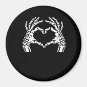 Skeleton Heart Hands Sign Halloween kostuum viraal Magneet (Voorkant)