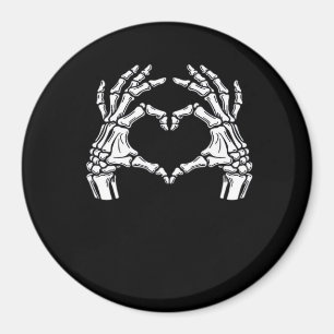 Skeleton Heart Hands Sign Halloween kostuum viraal Magneet
