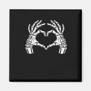 Skeleton Heart Hands Sign Halloween kostuum viraal Magneet
