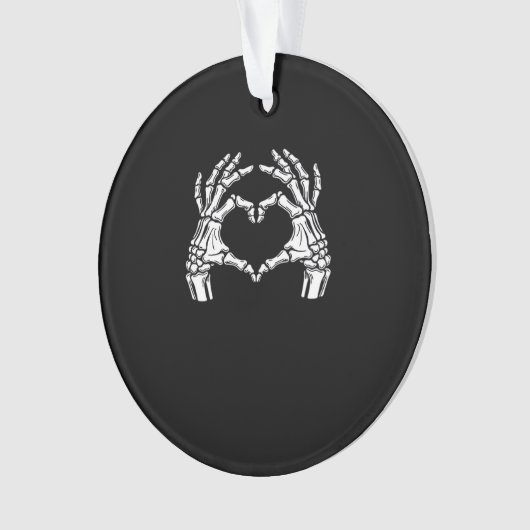 Skeleton Heart Hands Sign Halloween kostuum viraal Ornament
