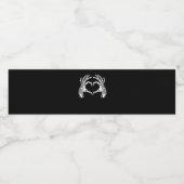 Skeleton Heart Hands Sign Halloween kostuum viraal Waterfles Etiket (Enkel label)