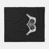 Skeleton Heart Hands Spiderweb Halloween Spooky Wo Fleece Deken (Voorkant (Horizontaal))