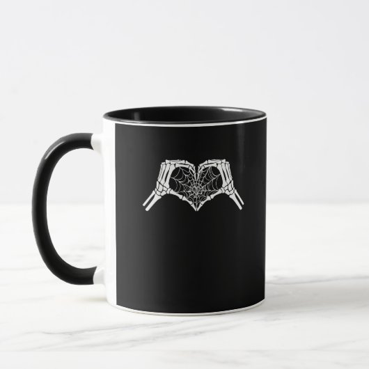 Skeleton Heart Hands Spiderweb Halloween Spooky Wo Mok (Links)