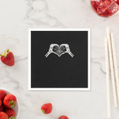Skeleton Heart Hands Spiderweb Halloween Spooky Wo Servet (Insitu)