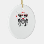 Skeleton Heart Hands voor Trending Keramisch Ornament (Rechts)