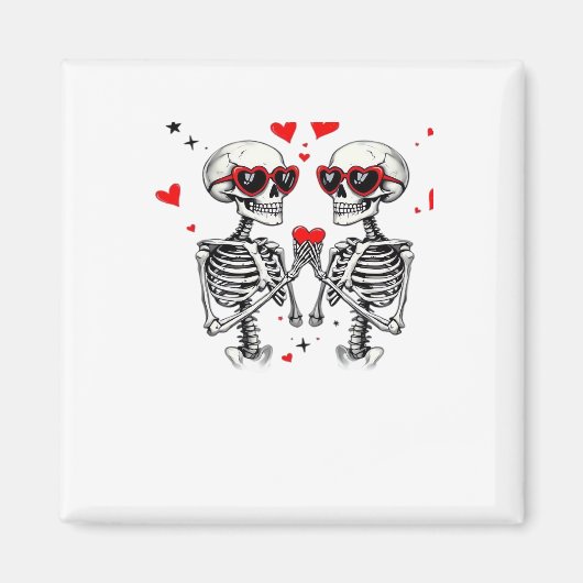 Skeleton Heart Hands voor Trending Magneet (Voorkant)
