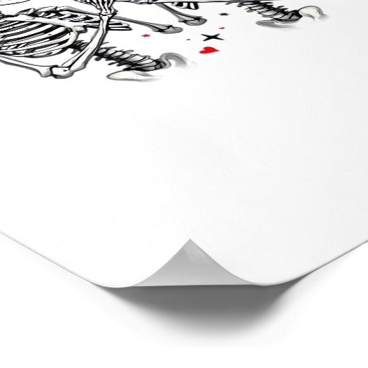 Skeleton Heart Hands voor Trending Poster (Hoek)