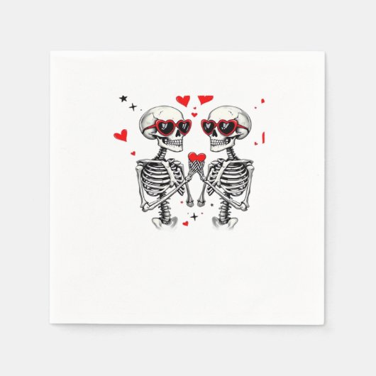 Skeleton Heart Hands voor Trending Servet (Voorkant)