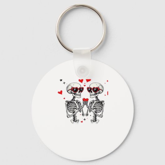Skeleton Heart Hands voor Trending Sleutelhanger (Voorkant)