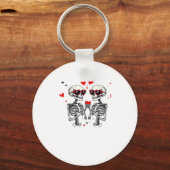 Skeleton Heart Hands voor Trending Sleutelhanger (Voorkant)