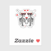 Skeleton Heart Hands voor Trending Sticker (Vel)