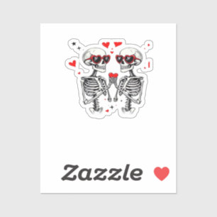 Skeleton Heart Hands voor Trending Sticker