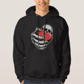 Skeleton Heart Hoodie – Dark Art Design (Voorkant)