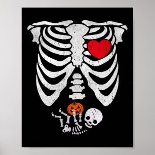 Skeleton Heart Kostuums beroemd gemaakt door Hallo Poster