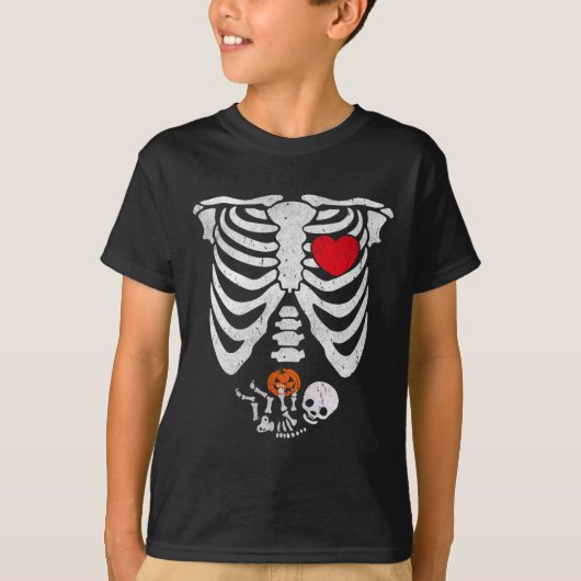 Skeleton Heart Kostuums beroemd gemaakt door Hallo T-shirt (Voorkant)