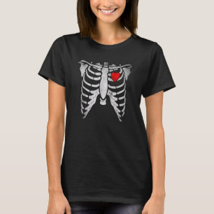 Skeleton Heart Rib Cage X Ray Volwassenen Kinder H T-shirt