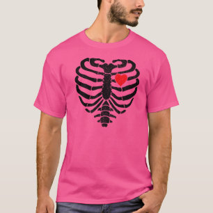 Skeleton Heart Rib Cage X Ray Volwassenen Kinder H T-shirt