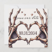 Skeleton Heart Save The Date (Achterkant)
