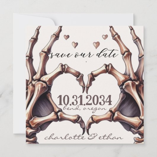 Skeleton Heart Save The Date (Voorkant)