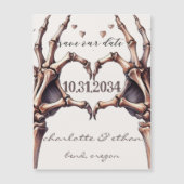 Skeleton Heart Save the Date Magnet Kaart (Voorkant)