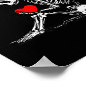 Skeleton Heart Valentines Emo Gothic Minimalist Ck Poster (Hoek)