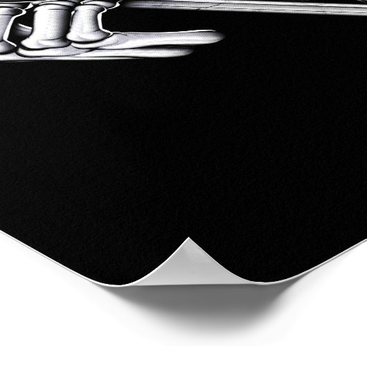 Skeleton Hippie Drink koffie Poster (Hoek)