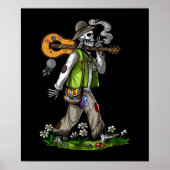 Skeleton Hippie Poster (Voorkant)