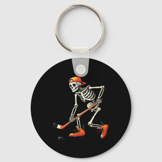 Skeleton Hockey Halloween Costume Sport Men Boys K Sleutelhanger (Voorkant)