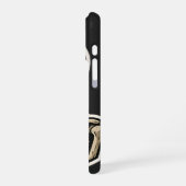 Skeleton Holding a Rose – Artistic Gothic Sticker iPhone Hoesje (Linkerkant)