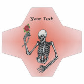 Skeleton Holding Red Rose op stoom in verhoogde ha Voetbal (Enkel)