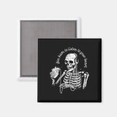 Skeleton Hoofdtelefoon Hart Gothic Muziek Hallowee Magneet (Voorkant / Achterkant)