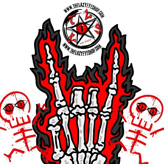 Skeleton Horns Design T-shirt