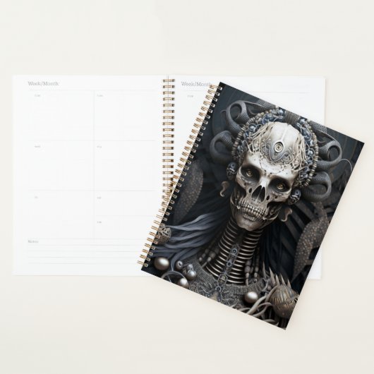Skeleton Horror Planner van de schedel (Display)
