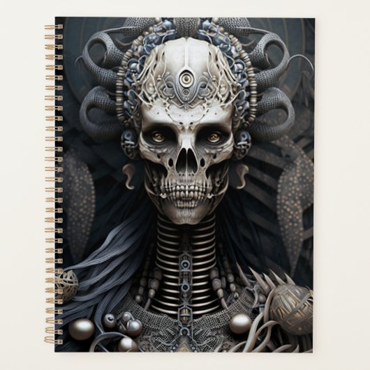 Skeleton Horror Planner van de schedel (Voorkant)