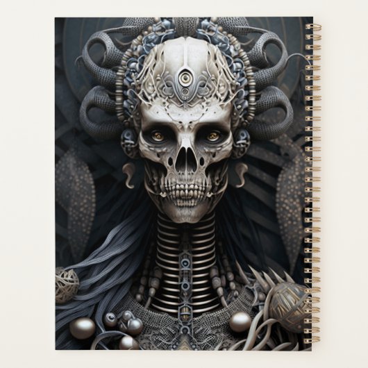 Skeleton Horror Planner van de schedel (Achterkant)