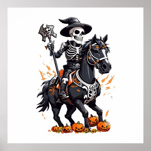 Skeleton Horse Rider Poster (Voorkant)