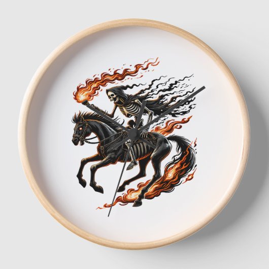 Skeleton Horseman Riding Flaming Horse (Voorkant)