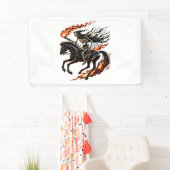 Skeleton Horseman Riding Flaming Horse Spandoek (Insitu)