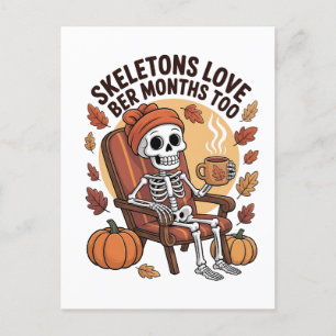 Skeleton houdt ook van Ber Maanden Te Griezelen Uitnodiging Briefkaart